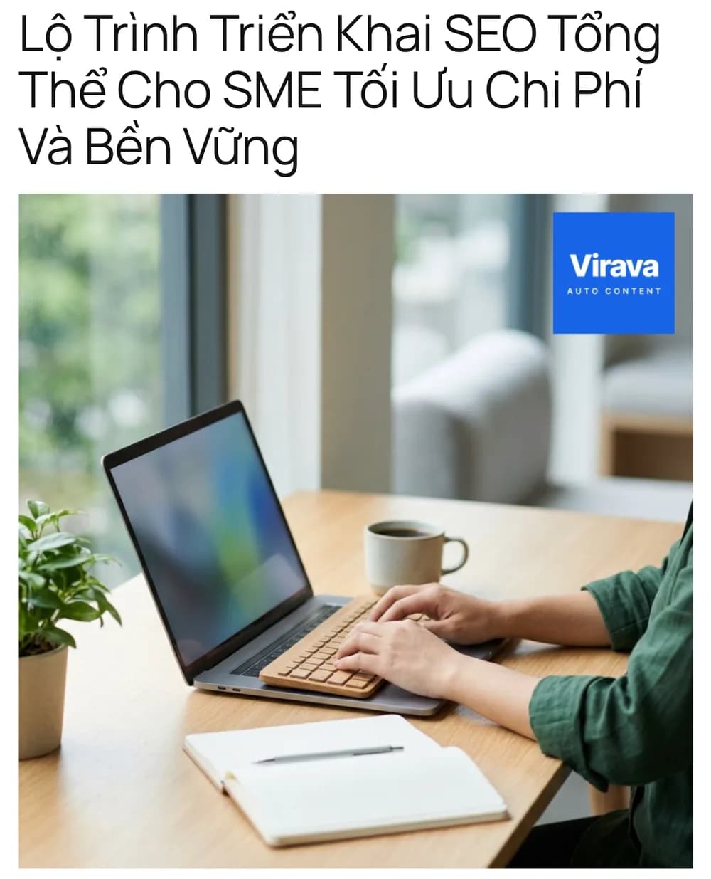 An article written by Virava and published on a WordPress website: title and a featured image with the logo